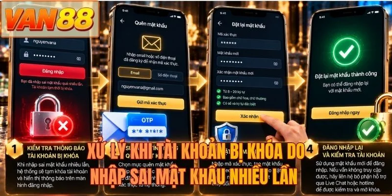 Xử lý khi tài khoản bị khóa do nhập sai mật khẩu liên tiếp